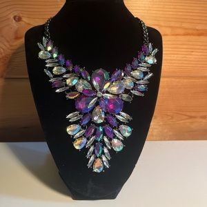 Purple and silver necklace